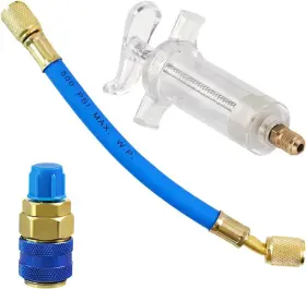 Khguz-car10 Khguz Car Oil And Dye Injector Kit With Quick Coupler 30ml/1 Oz Hand Push Vehicle Com