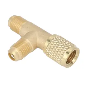 Kimissy6ng4p8hga Kimiss Quick Coupler Tee Adapter With Valve Core Brass 1/4in Sae Sturdy Structure Fo
