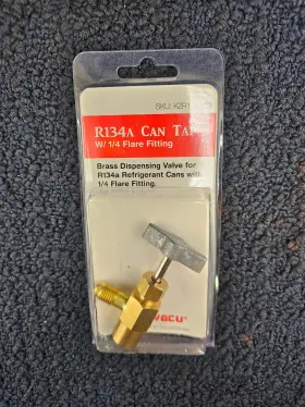 Kozyvacu 645759663894 R134a Can Tap With 1/4 Flare Port - Brass Dispensing Valve Kzr134act