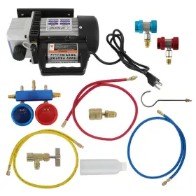 Law207096 Labwork Ac Manifold Gauge Set Combo 110v/60hz 3 Cfm Air Vacuum Pump Hvac And R134a Kit
