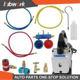 Tl34516q Labwork Air Vacuum Pump Hvac Ac Manifold Gauge Set Combo 3 Cfm And R134a Kit #3 Tl34516q Labwork Air Vacuum Pump Hvac Ac Manifold Gauge Set Combo 3 Cfm And R134a Kit #3
