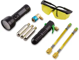 Leak Saver 604296227730 Shot Dye Inject Kit - Complete Uv Refrigerant Detect Leak Saver 604296227730 Shot Dye Inject Kit - Complete Uv Refrigerant Detect