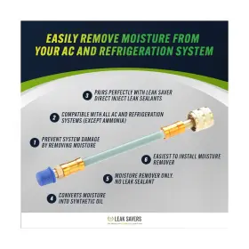 Leak Saver 604296227808 Direct Inject Dry A/c Moisture Remover 6pk No Sealant Moist #3 Leak Saver 604296227808 Direct Inject Dry A/c Moisture Remover 6pk No Sealant Moist #3