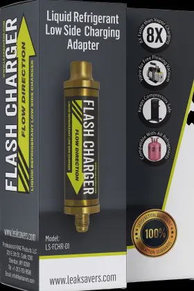 Leak Saver 604296228225 Flash Charger Liquid Low Side Refrigerant Charging Adapter - Quick #2 Leak Saver 604296228225 Flash Charger Liquid Low Side Refrigerant Charging Adapter - Quick #2