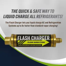 Leak Saver 604296228225 Flash Charger Liquid Low Side Refrigerant Charging Adapter - Quick #3 Leak Saver 604296228225 Flash Charger Liquid Low Side Refrigerant Charging Adapter - Quick #3