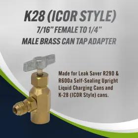 Leak Saver 604296228508 K28 Icor Style 7/16 Inch Female To 1/4 Male Brass Can Tap Adapter For Use Upri #2