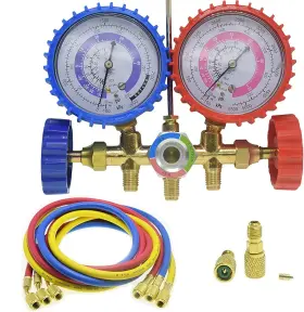 R404 Leimo 445030835872 Kparts Ac Manifold Gauge Set For R410a R22 With 60 Inch Hoses