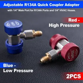 18gd1828-fba Leontool Adjustable R134a Quick Coupler Adapters Adapter Fittings High-low Quic #2