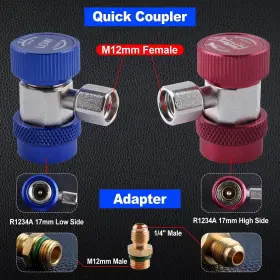 18gd1828-fba Leontool Adjustable R134a Quick Coupler Adapters Adapter Fittings High-low Quic #3