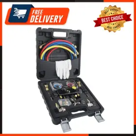 Lichamp 741025731394 Hvac R410a Manifold Gauge Set Ac R134a Freon R22 R32 410a 134a Diagnostic