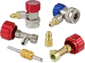 Adapter-r134x5 Lichamp Ac R134a Adapters Kit Quick Couplers With Self Sealing And Puncture Can Taps