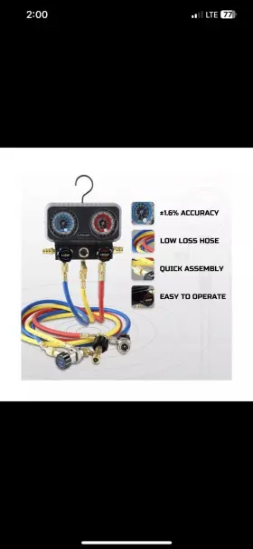 Gauges-r13433 Lichamp Ac Gauges A/c Manifold Gauge Set For R134a R22 R12 R502 80 Value #3 Gauges-r13433 Lichamp Ac Gauges A/c Manifold Gauge Set For R134a R22 R12 R502 80 Value #3