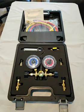 Gauges123424 Lichamp Gauges Manifold Gauge And Hose Set - Black