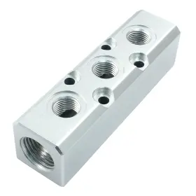 Gaoc1080 Litoexpe 3 Way Pneumatic Manifold Air Distribution 5 Port Silver