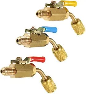 2064 Liyyoo Set Of 3 Pcs Angled Compact Ball Shut-off Valve 1/4 Inch Sae Swivel Adapter For A/ #3 2064 Liyyoo Set Of 3 Pcs Angled Compact Ball Shut-off Valve 1/4 Inch Sae Swivel Adapter For A/ #3