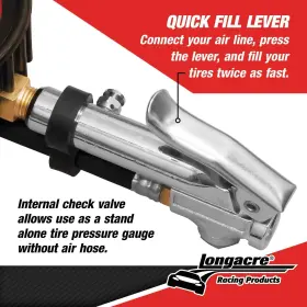 52-52009 Longacre 013015000897 Deluxe 2-1/2 Gid Quick Fill Gauge 0-60 Psi #3