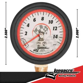 52-52034 Longacre 013015001023 0-15 Psi Tire Pressure Gauge 2 Inch #3