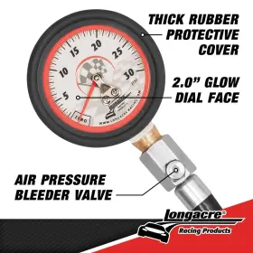 52-52024 Longacre 013015001467 0-30 Psi Tire Pressure Gauge 2 Inch #2