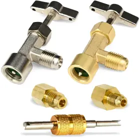 Lu-hawk 650245913346 R134a Self-sealing Single Puncture Can Taps With Valve Core Removal