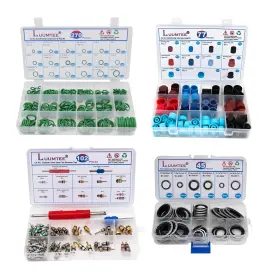 Lmtkt494 Luumtee 4 Set Car A/c Repair Kit 270pcs O-ring Seals 102pcs Valve Cor