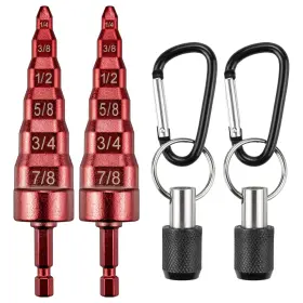Lyncsedar 6t125db 6-in-1 Copper Swaging Tool Hvac 2-pack Red Soft Tube Expander Carbon Steel