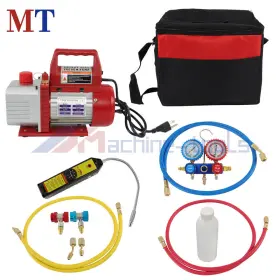 Mt4728418 Machine-tools 4cfm 1/3hp Air Vacuum Pump Hvac Ac Refrigerant Kit Manifold Gauge Set #2