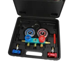 66cda66cdace035e0c Masiunoz Compact Refrigerant Meter Set With Aluminum Manifold - Dual Gauges For R1234y #2