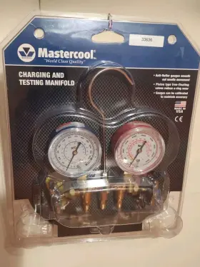 33636 Mastercool Charging And Testing Manifold Set For R12/r22/r502 With 36 Inch