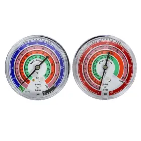 R404a Mastercool 700376598612 59861 Blue R410a R22 3-way Manifold Set With 3-1/8 Gauges #3