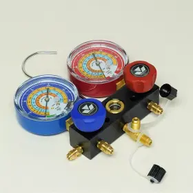R600a Mastercool 700376935615 93561 3 Way Charging Manifold With Standard 60 Ryb Hoses For #2