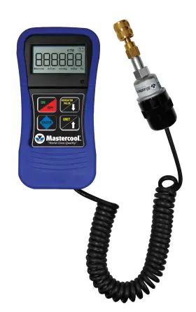 Mastercool 700376980615 98061 Blue Digital Vacuum Gauge With Blow Molded Case