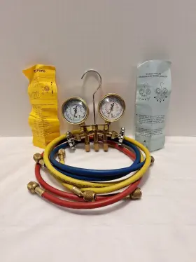 R500 Mastercool 727282682013 Gauges For Ac Systems Includes Hoses R12 R22 R502 Read Desc Pic