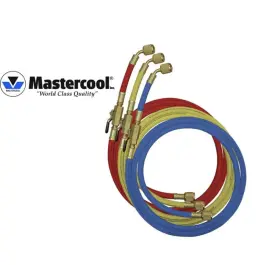 Mastercool 90262-60 Matercool 60 Inch Standard High Pressure Hoses With Manual Shut-off Valve