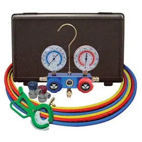 Mastercool 971500156309 98661-pro Blue R134a And R12 Dual Manifold Gauge Set With 2 Set