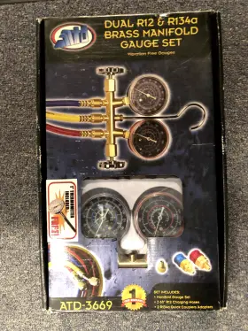 Mastercool Atd-3669 R12/r134a Brass Manifold Gauge Set