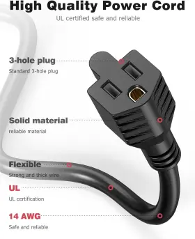 Mellbree 445021425488 Hvac Adaptor Cord Replacement Heavy Power Extension #2