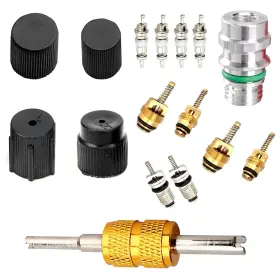 Mermpn11 Merdege Pack Of 16 A/c Retrofit Valve Kit Refrigeration System Port Seal Cover R