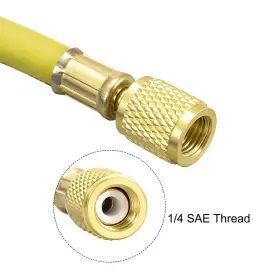 Metallixity 641832066286 Charging Hose Tube 1/4 Sae Thread Connector 1.5m Length 600psi Yellow #3