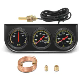 Mh-zj0003 Mh 2inch 52mm Triple Gauge Set Oil Pressure 0-150psi Water Temperature