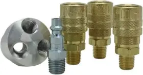 Milton Industries S-221 5 Pc. Inch M Style 3 In 1 Manifold Kit - 1ea