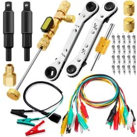 Tn-mimorou-2678 Mimorou 18 Pcs Valve Core Remover Installer Tool With Refrigeration Repair Wrench Set