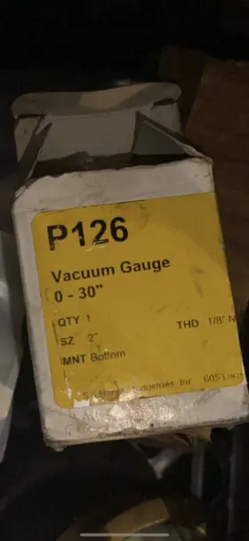 P126m Mitco Pump Test Gauge 0-30 Hg Vacuum 2 Inch Face - New P126m Mitco Pump Test Gauge 0-30 Hg Vacuum 2 Inch Face - New