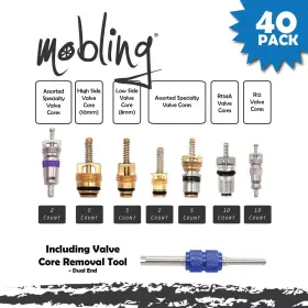 Mobling 733520920564 Car A/c Repair Kit - O-ring Set Ac Valve Cores Fix Air Conditioning R #3