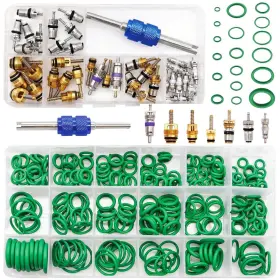Mobling 733520920564 Car A/c Repair Kit - O-ring Set Ac Valve Cores Fix Air Conditioning R