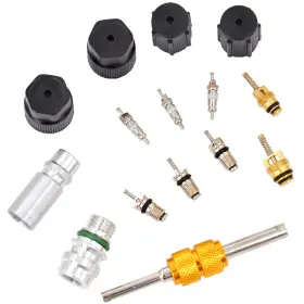 Mobling Mobling-ac-8.1 Air Conditioning Valve Core Kit 15 Pcs For R12 Or R134a With Seal Caps Fo