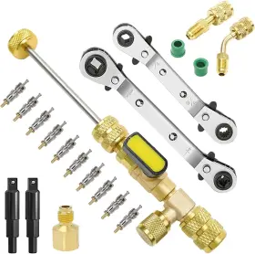 Me-0op9hd Moenergy Valve Core Remover Installer Tool And Hvac Service Wrench Set With Hex Bit Ad