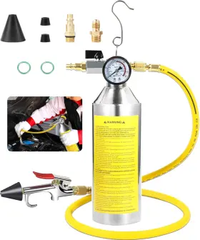 Motocoche 445048557506 Ac Flush Kit With Pressure Gauge Relief Valve Spray Head And Hose - Hvac Cleaner