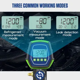 Motocoche 696597354994 Digital Hvac Gauges R410a R134a Vacuum Pressure Manifold Set With #2