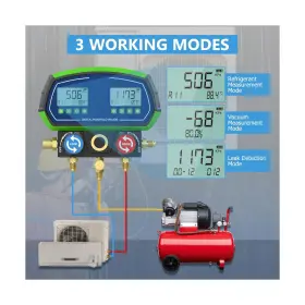 L302l202 Motocoche Digital Hvac Gauges R410a R134a Vacuum Pressure Manifold Set W #2 L302l202 Motocoche Digital Hvac Gauges R410a R134a Vacuum Pressure Manifold Set W #2