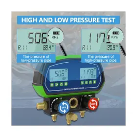 L302l202 Motocoche Digital Hvac Gauges R410a R134a Vacuum Pressure Manifold Set W #3 L302l202 Motocoche Digital Hvac Gauges R410a R134a Vacuum Pressure Manifold Set W #3